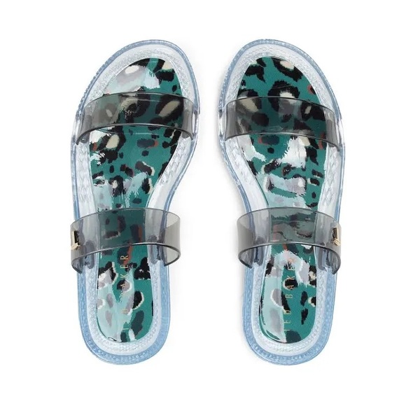 🆕Ted Baker🆕 Jelley Leopard Print Clear Slide Sandal - size 9 - Picture 9 of 13